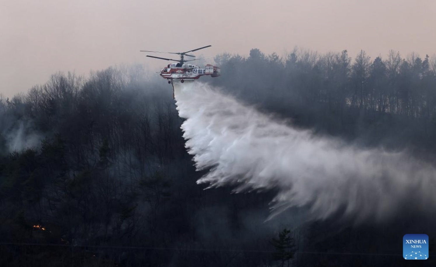 A forest fire fighter jet in South Korea crashed on March 26, killing the pilot. Illustrative photo: Xinhua