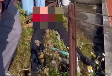 Scene of the 7th grade male student's death. Photo: Bao Trung