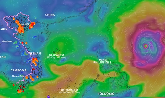 Tần suất xuất hiện bão mạnh và siêu bão trong tương lai sẽ tăng lên. Ảnh: Hệ thống Giám sát thiên tai Việt Nam