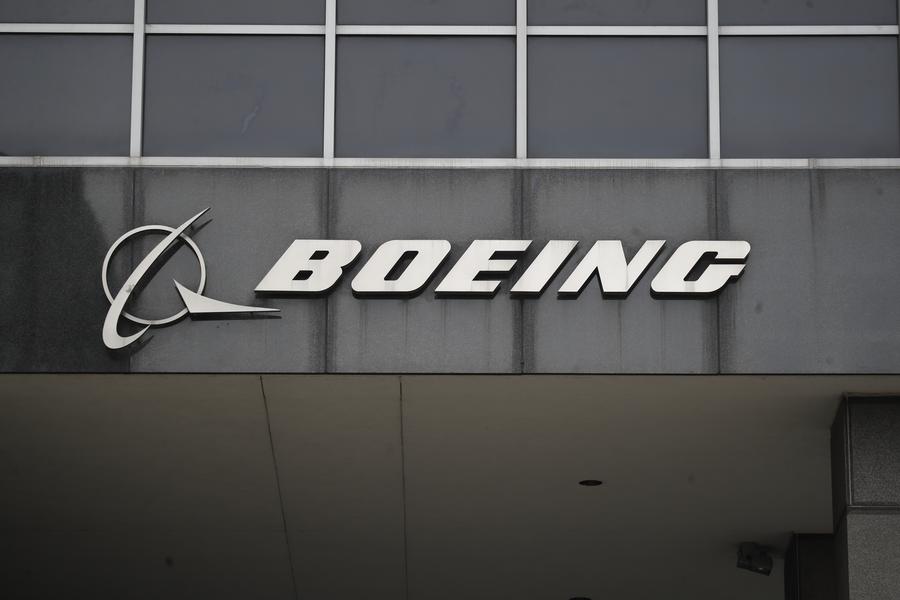 logo Boeing at headquarters in Chicago, USA. Photo: Xinhua