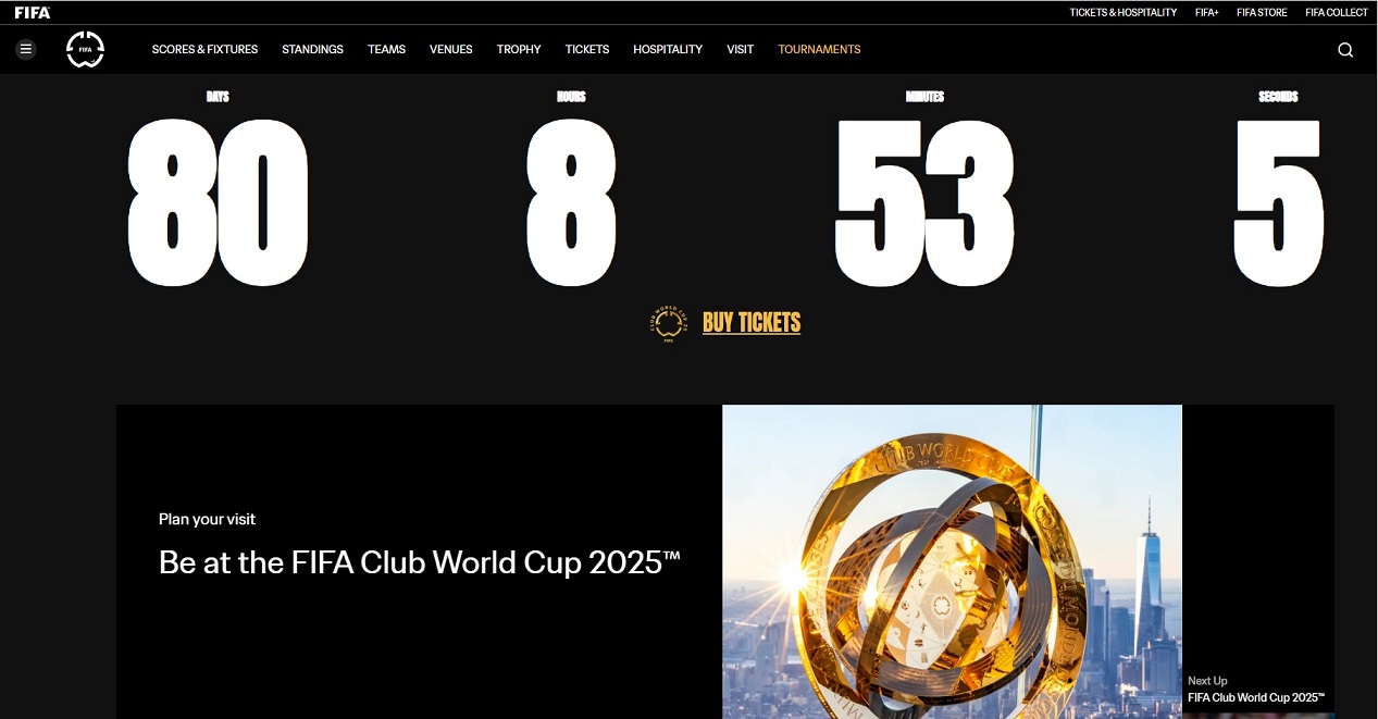 The FIFA Club World Cup 2025 will kick off with more than 80 days left. Screenshot