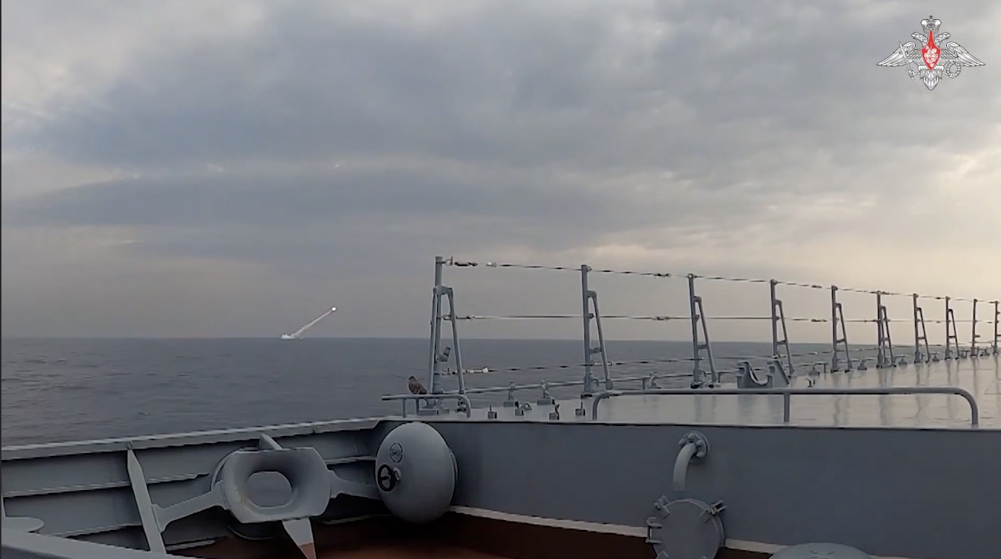 Russian subspace fires missiles during exercises with Japan. Photo: Cut from video of the Russian Ministry of Defense