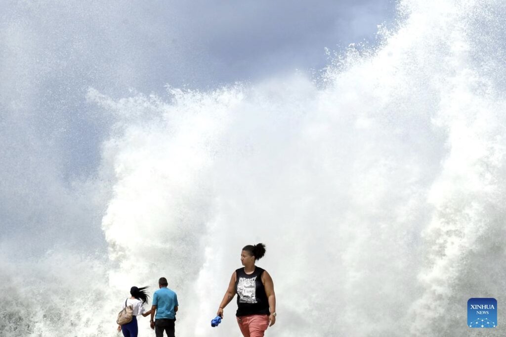 High waves in Hurricane Milton of the 2024 Atlantic hurricane season. Photo: Xinhua
