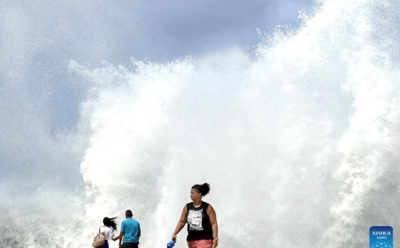 High waves in Hurricane Milton of the 2024 Atlantic hurricane season. Photo: Xinhua