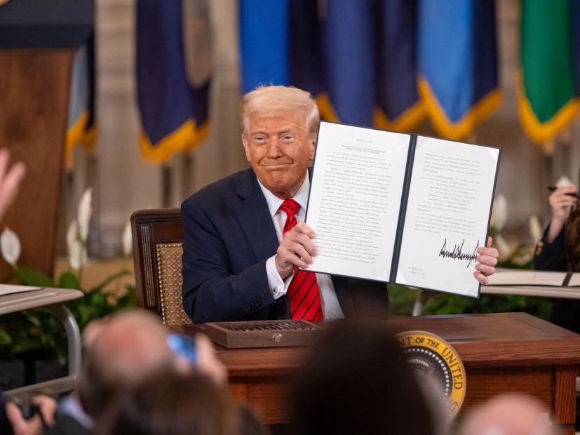 US President Donald Trump's tax decree took effect from April 3. Photo: Xinhua