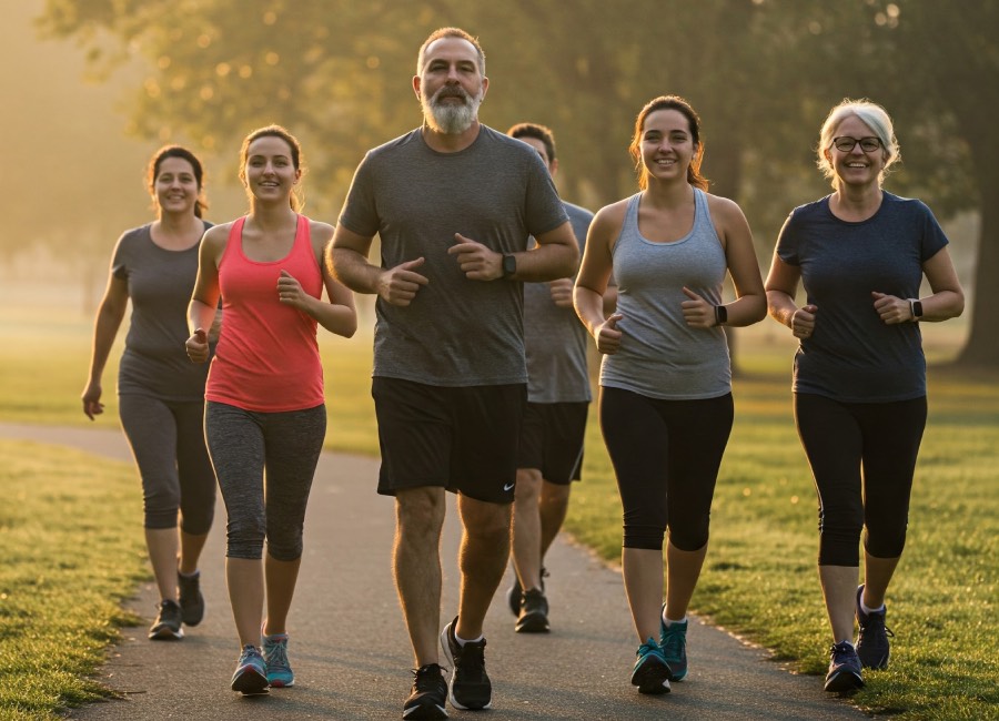 The right time to walk helps reduce visceral fat. Illustrative photo designed by AI