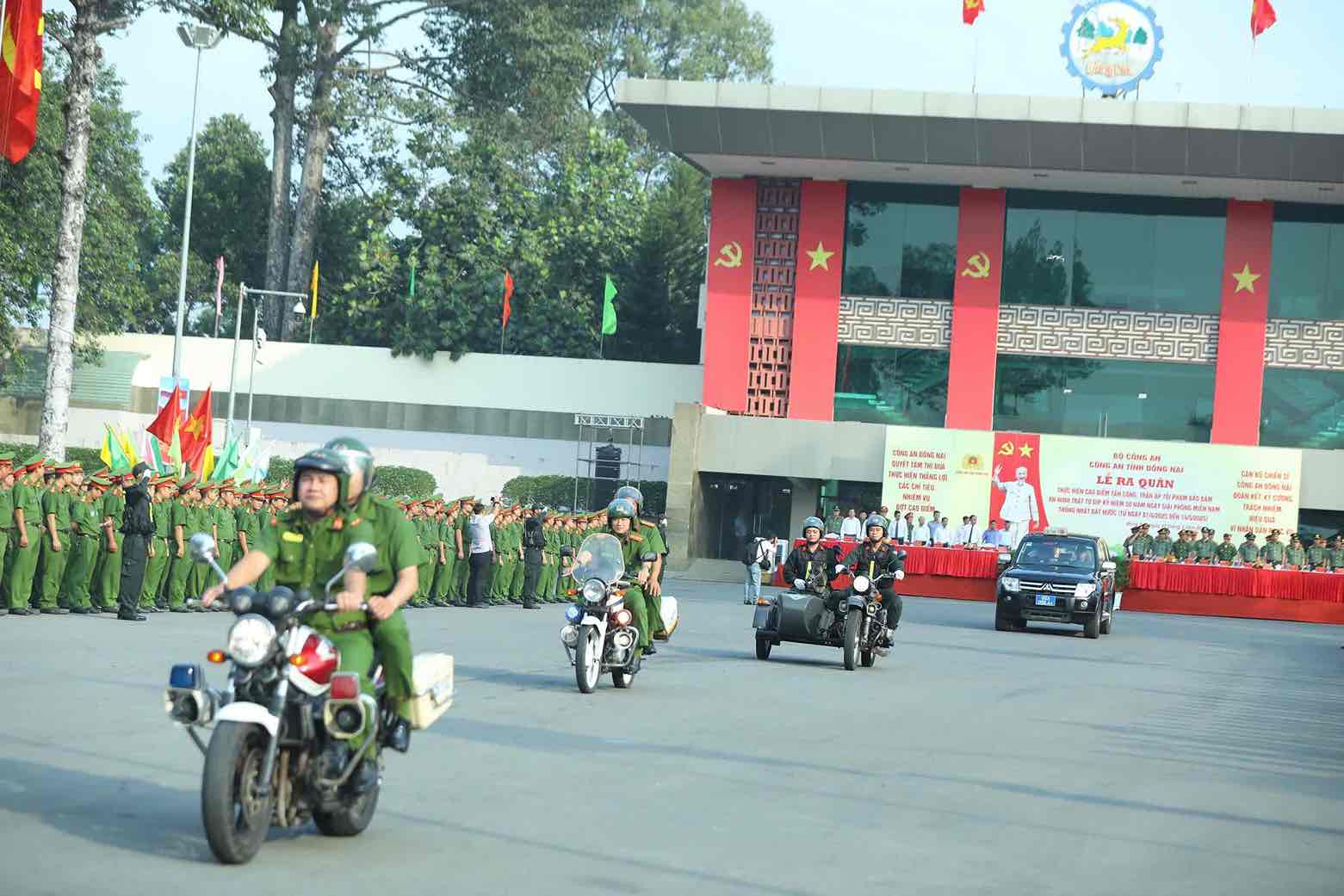 Dong Nai Provincial Police launched a campaign to attack and suppress crime. Photo: HAC