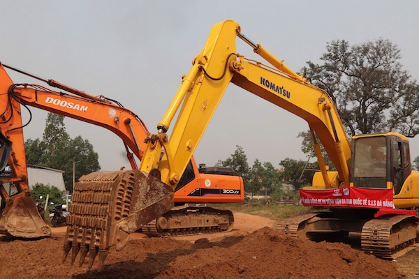Officially started construction at S.I.S Da Nang International General Hospital. Photo: Nguyen Linh