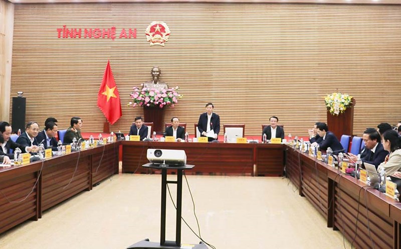 Nghe An Provincial People's Committee established 5 working groups to reorganize administrative units. Photo: Hai Dang