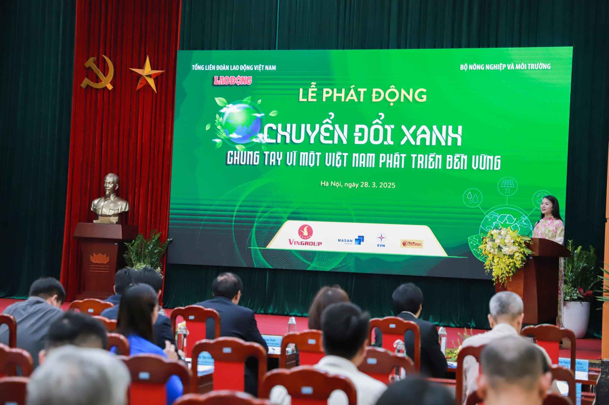 The launching ceremony of Green Transformation Day 2025 with the theme: "Green Transformation - Joining Hands for a Sustainable Vietnam". Photo: Phan Anh