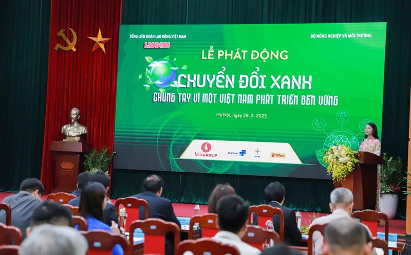 The launching ceremony of Green Transformation Day 2025 with the theme: "Green Transformation - Joining Hands for a Sustainable Vietnam". Photo: Phan Anh