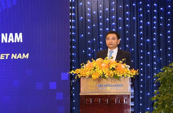 Minister of Finance Nguyen Van Thang spoke at the Conference. Photo: Ministry of Finance
