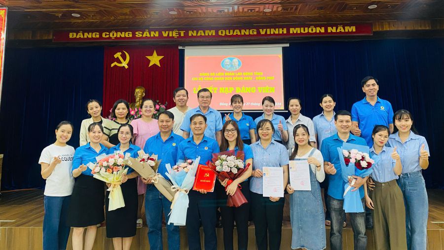 The work of developing the Party in FDI enterprises has been focused on by all levels of the Trade Union in Binh Phuoc. Photo: Provided by Binh Phuoc Provincial Trade Union