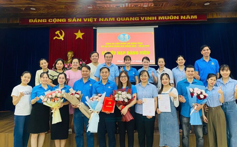 The work of developing the Party in FDI enterprises has been focused on by all levels of the Trade Union in Binh Phuoc. Photo: Provided by Binh Phuoc Provincial Trade Union