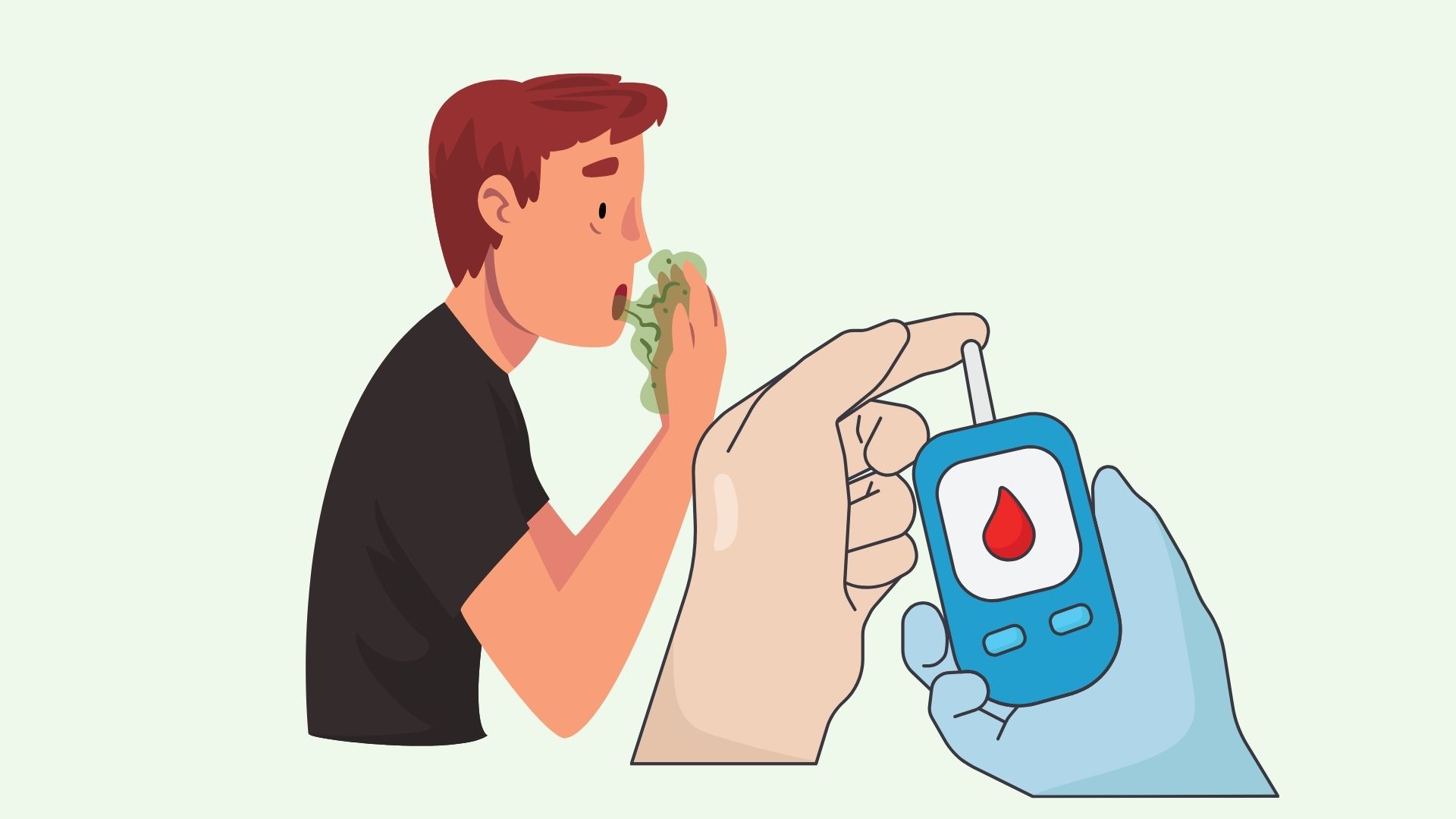 Strange breathing can signal increased blood sugar. Graphics: Linh Dan