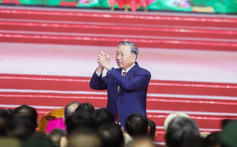 General Secretary To Lam attended the 95th Anniversary of the Founding of the Da Nang Party Committee (March 28, 1930 - March 28, 2025) and the 50th Anniversary of the Liberation of Da Nang City (March 29, 1975 - March 29, 2025). Photo: Thu Hien