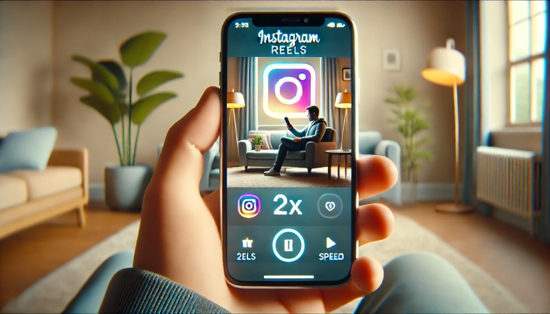 Instagram launches Reels speedup. Illustrative photo created by AI