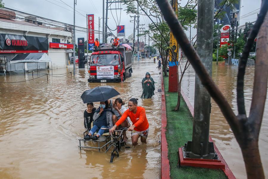 Inundaciones en la provincia de Rizal, Filipinas en Storm Yagi en 2024. Foto: Xinhua
