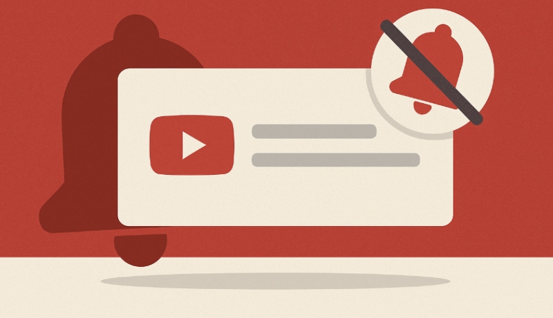 YouTube is testing turning off notifications from channels that users rarely watch to reduce frustration. Illustrative photo created by AI