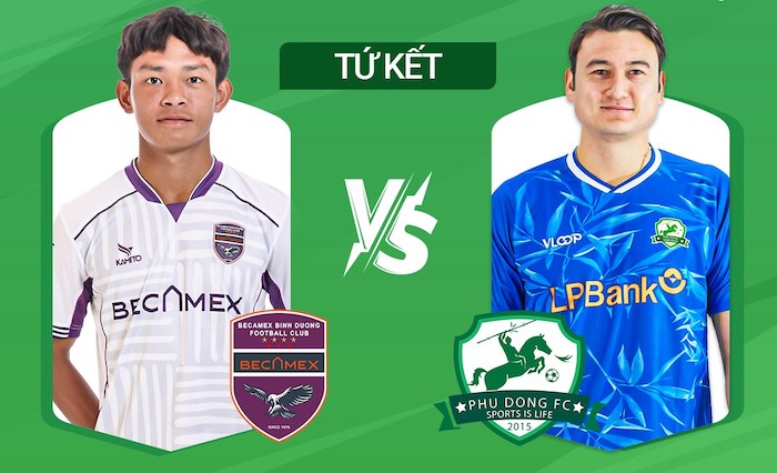 Binh Duong meets Phu Dong Ninh Binh in the quarter-finals of the 2024-2025 National Cup. Photo: FPT Play