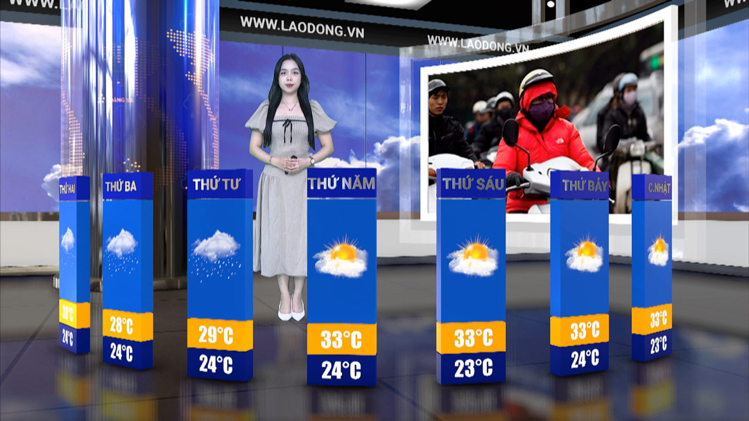 Weather forecast for next week from 31.3 to 6.4