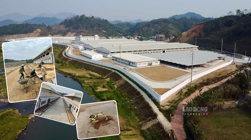 The final stage of the project site of a hundred billion VND in an industrial cluster in Bac Kan. Photo: Nguyen Hoan.