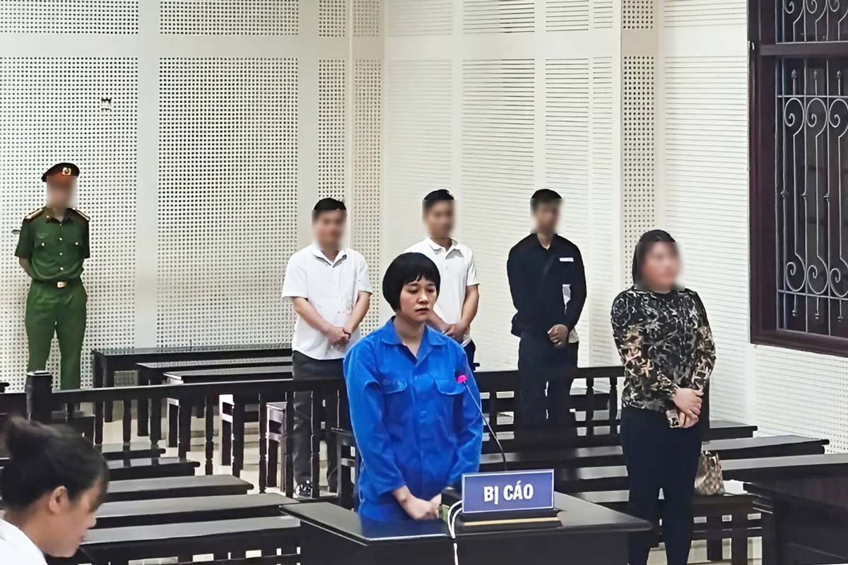 Defendant Nguyen Thuy Dung was brought to trial for the crime of "Fraudulent appropriation of property" Photo: Quang Ninh Police