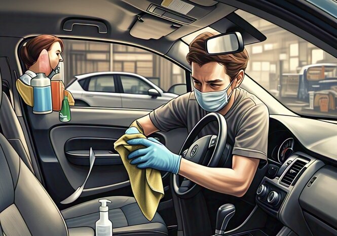 How to help remove bacteria in cars. Photo: AI