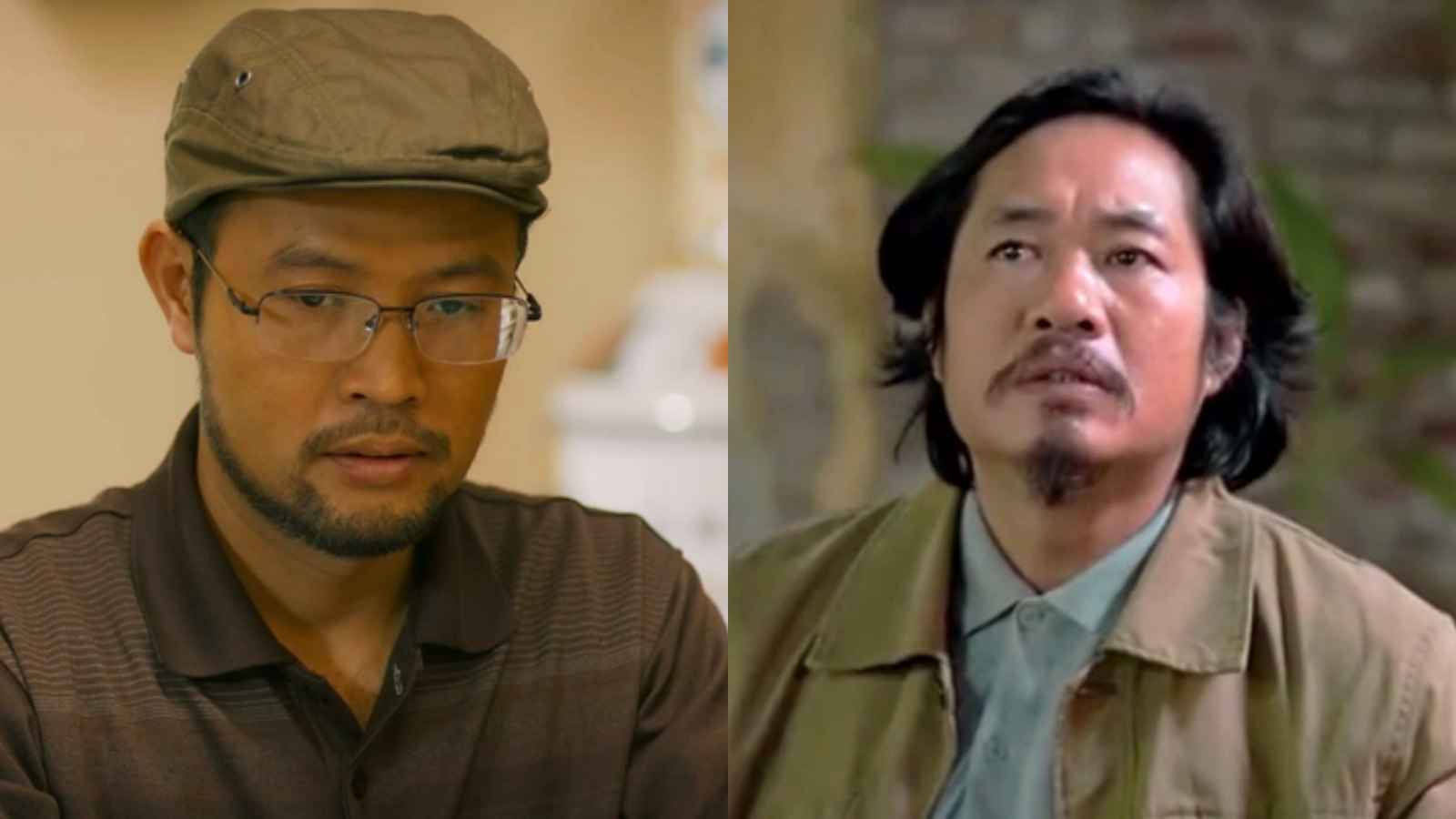 Meritorious Artist Thai Son and Meritorious Artist Bui Nhu Lai. Photo: Cut from the film