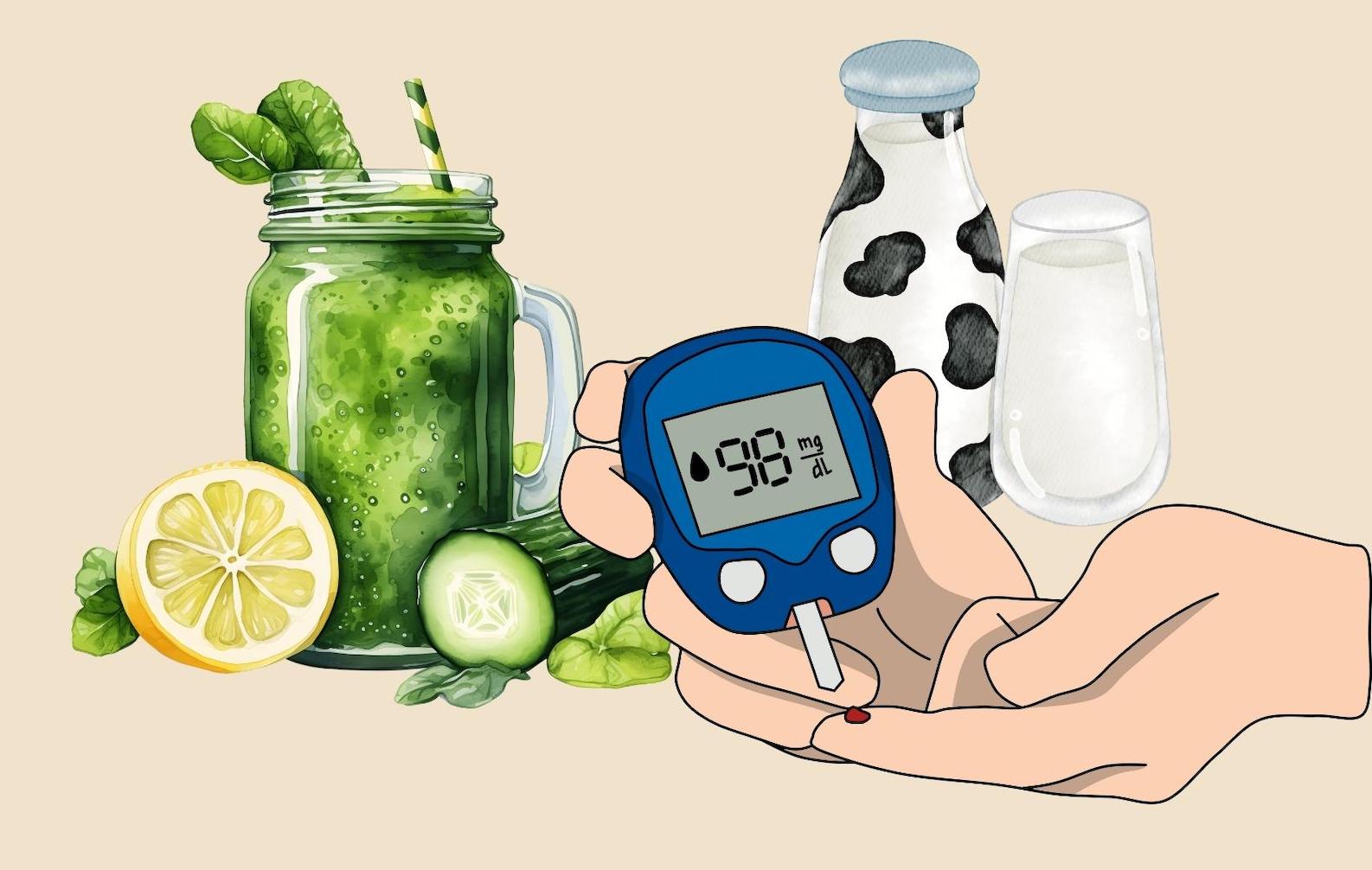 Seis liquidos que ayudan a mantener el azucar en el control. Diseñado por Linh Dan