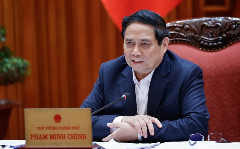 Politburo member and Prime Minister Pham Minh Chinh chaired a meeting on preparations for the holding of the APEC Summit in Phu Quoc. Photo: VGP