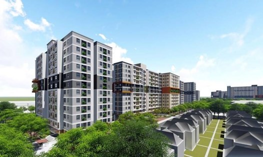 Phối cảnh Dự án đầu tư xây dựng nhà ở xã hội tại huyện Đông Anh (Hà Nội). Ảnh: Viglacera