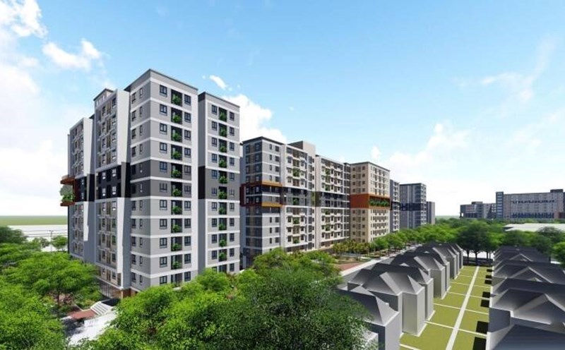 Perspective of the Social Housing Construction Investment Project in Dong Anh District (Hanoi). Photo: Viglacera