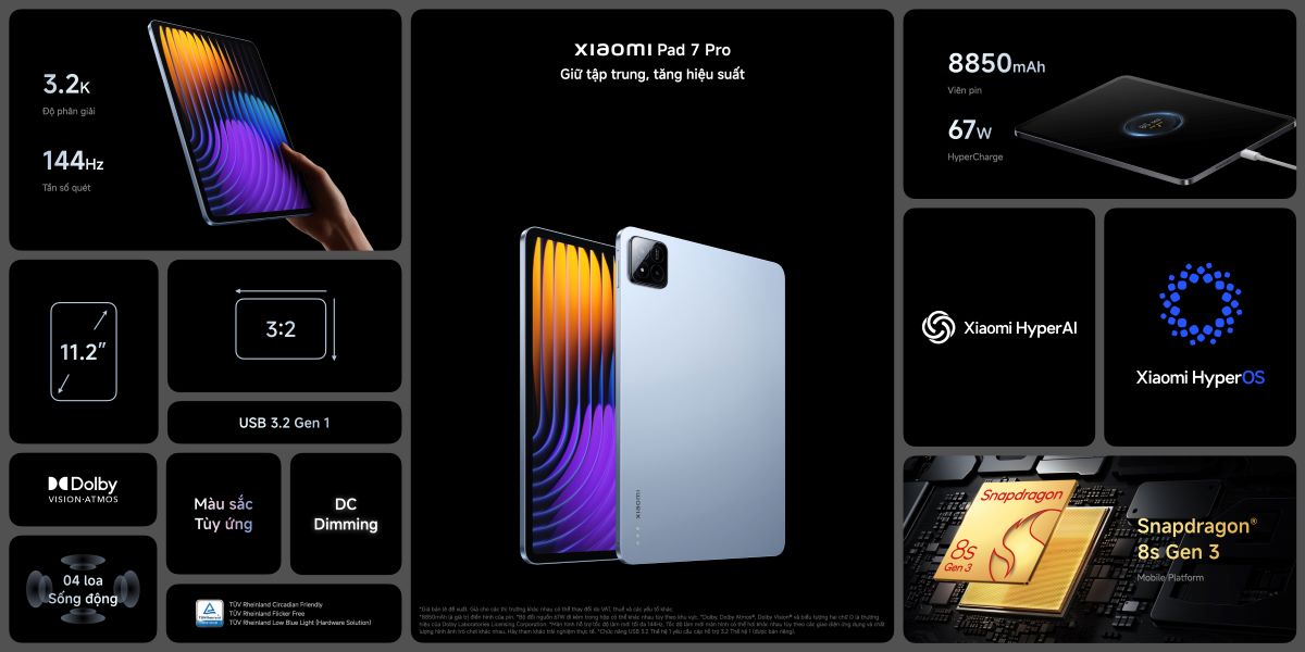 In Vietnam, Xiaomi Pad Pro will have 2 versions, priced at 13.99 million VND and 15.99 million VND respectively. Photo: Xiaomi