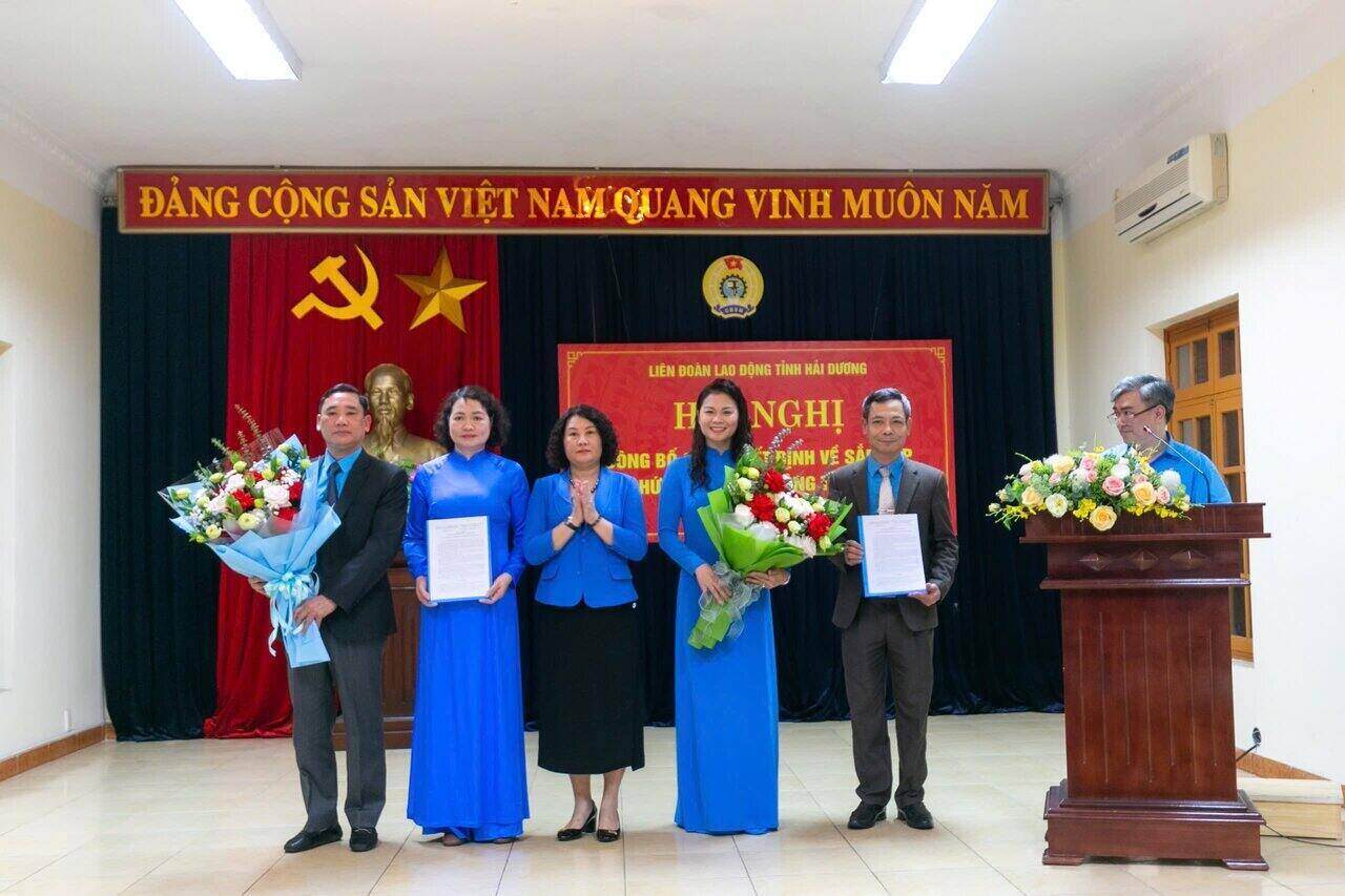 The conference took place at the Hai Duong Provincial Federation of Labor. Photo: Mai Huong