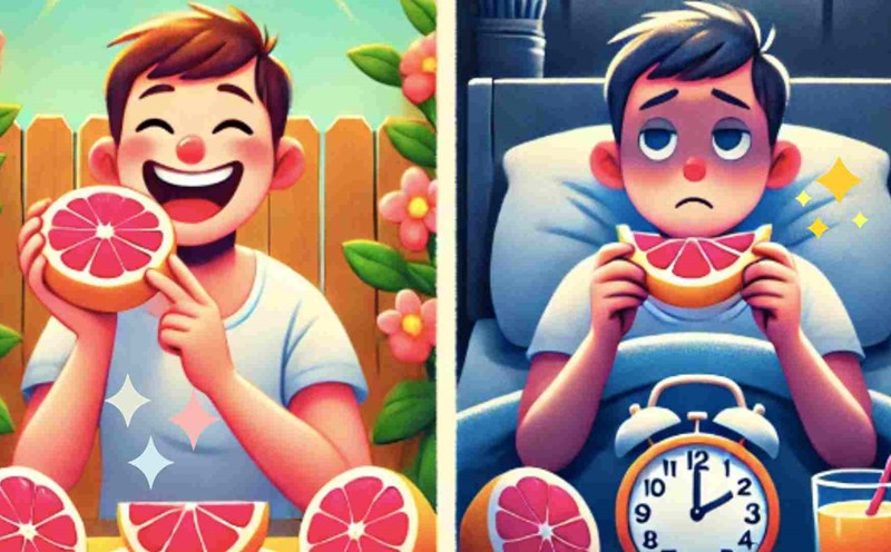 The time of eating grapefruit can affect sleep. Photo AI