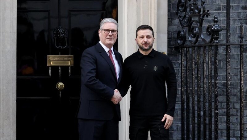 British Prime Minister Keir Starmer and Ukrainian President Volodymyr Zelensky in London, UK, on March 2, 2025. Photo: Xinhua