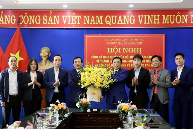 Công bố các lãnh đạo Sở Khoa học và Công nghệ Phú Thọ