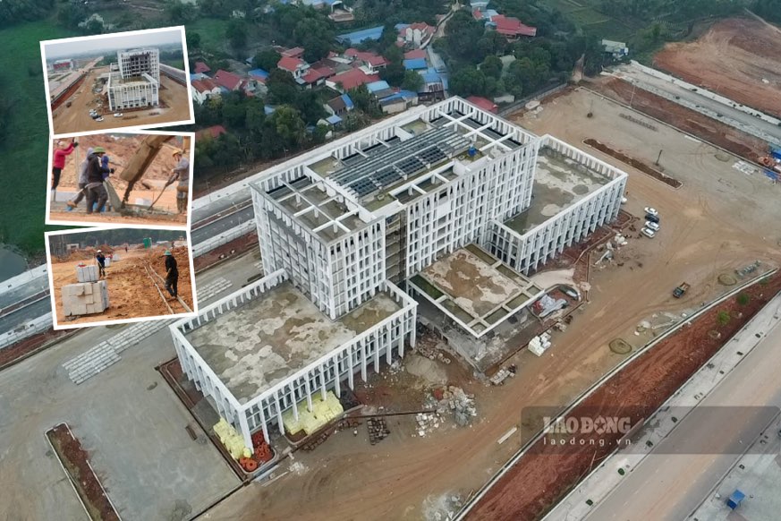 La forma de cien mil millones de la oficina central en la ciudad de Pho Yen (Thai Nguyen) despues de mas de 1 año de implementacion. Foto: Nguyen Hoan.