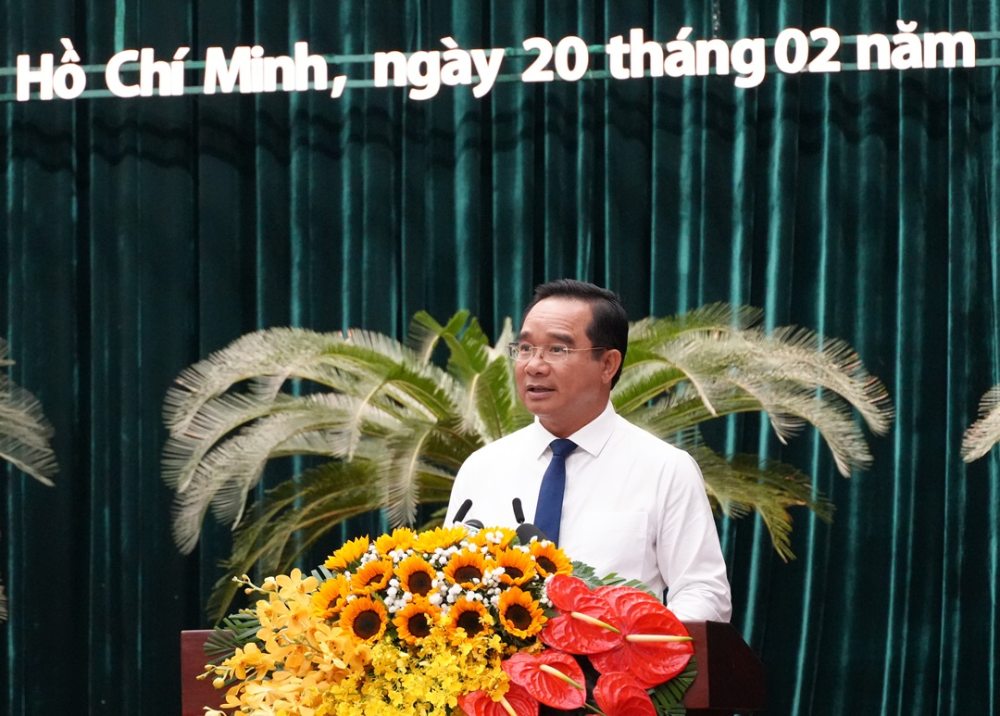 Chu tich UBND TPHCM Nguyen Van Duoc phat bieu tai ky hop thu 21. Anh: hochiminhcity.gov.vn