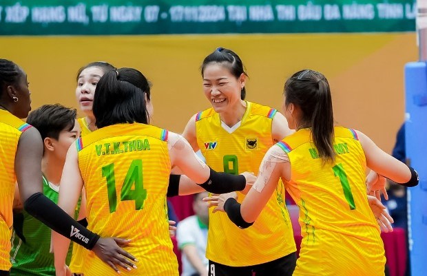 VTV Binh Dien Long An is in Group A of the Hoa Lu - Binh Dien Cup 2025. Photo: Vietnam Volleyball