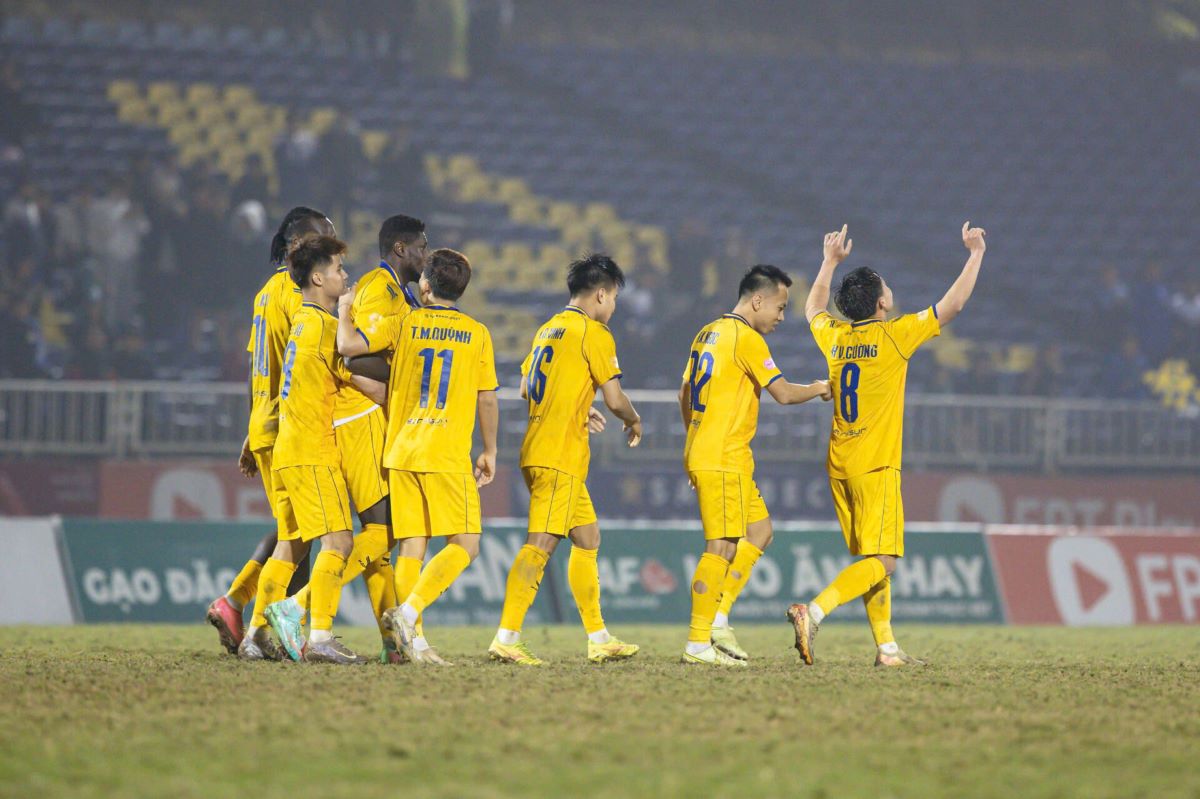 Song Lam Nghe An is confident that they will defeat Dong Thap in the National Cup. Photo: VPF