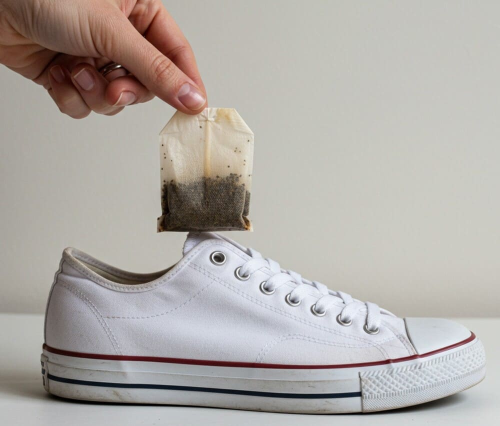 Using tea bags will help absorb moisture in your shoes effectively. Photo: AI - Dakrat