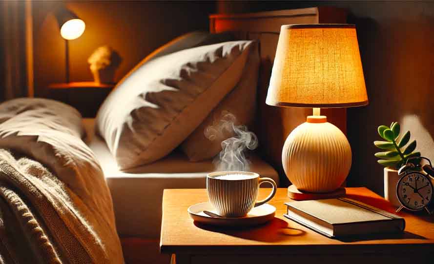 Como tomar leche caliente para dormir bien. El hombre de la foto