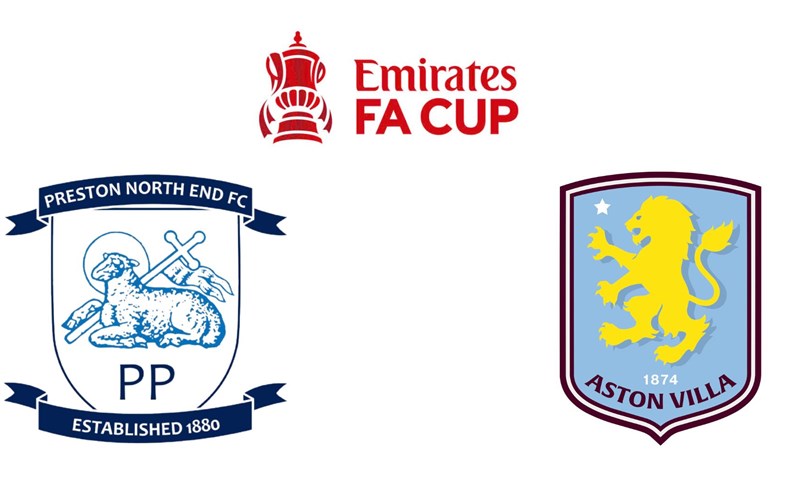 Preston face Aston Villa in the FA Cup. Graphics: Van An