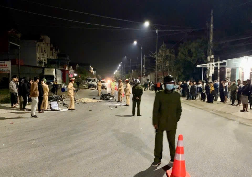 La escena del accidente en el distrito de Thanh Mien (provincia de Hainan). Foto: La gente lo ofrece