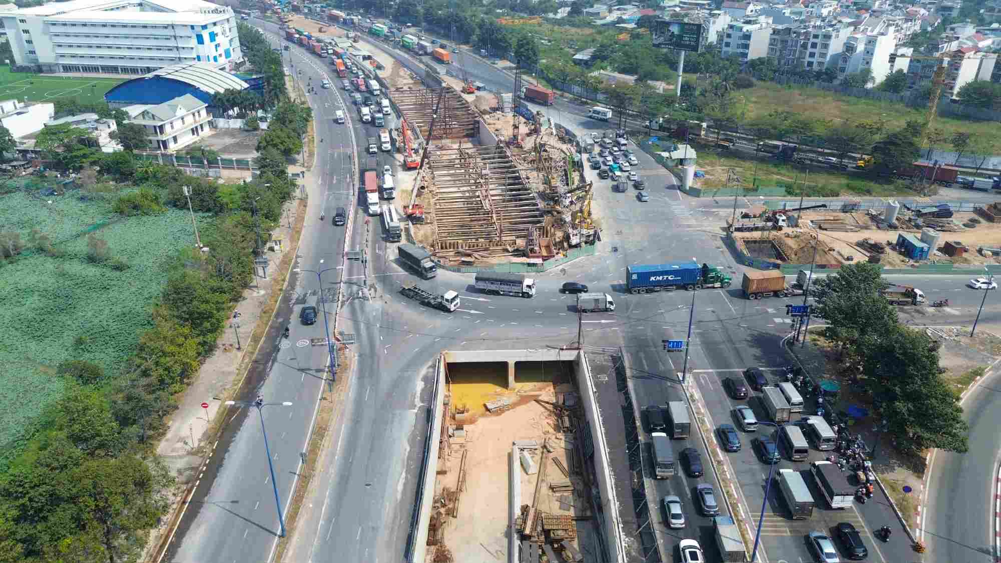 El tunel en el proyecto de enlace de An Phu (TP Thu Duc, TPHCM) se esta completando gradualmente. Imagen de la ciudad de Shenzhen
