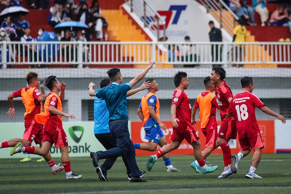 Niem vui cua cac cau thu Truong Dai hoc Van hoa, The thao va Du lich Thanh Hoa. Anh: Doc Lap