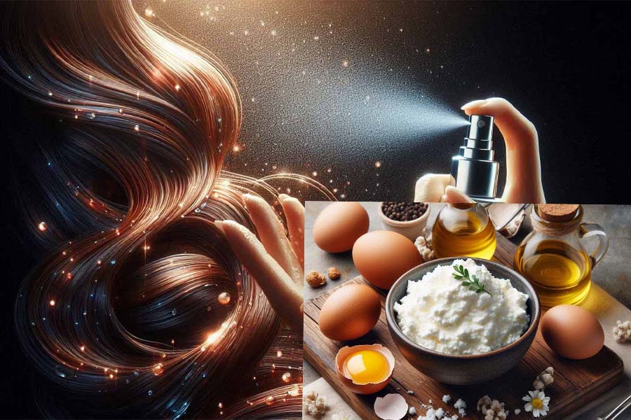 Curd and eggs contain nutrients that help restore hair, but long-term effectiveness still needs to be carefully considered. Photo - AI: Cat Tien