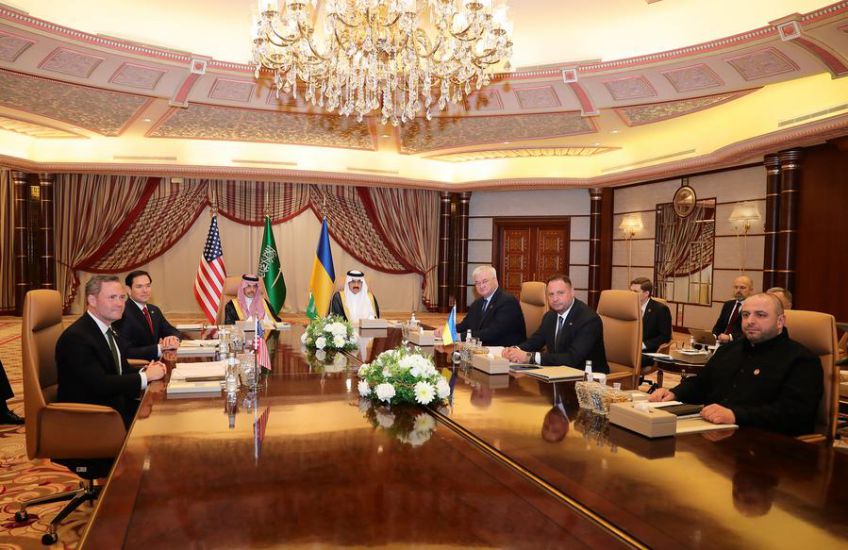 The US and Ukrainian delegations met in Jeddah, Saudi Arabia, on March 11, 2025. Photo: Xinhua